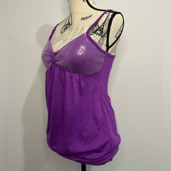 Y2K Purple Sequin Camisole - Picture 2 of 4
